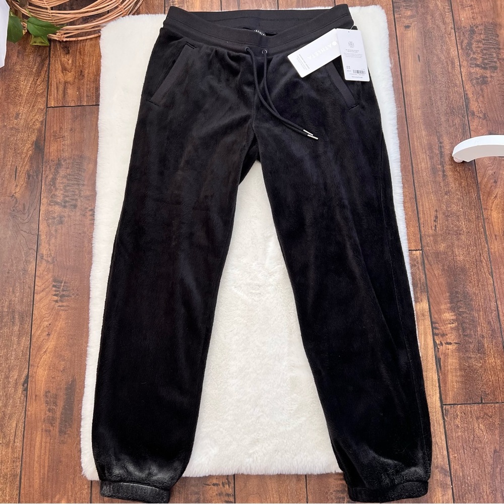 Athleta Double Karma Cozy Recover Joggers Black Size Medium  NWT - Picture 2 of 15